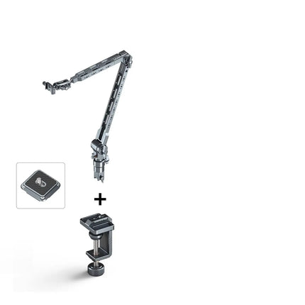 Aluminum Alloy Boom Arm Stand, 360° Rotatable Desktop Mount for Live Streaming, Video Recording, Phone iPad Tablet Holder