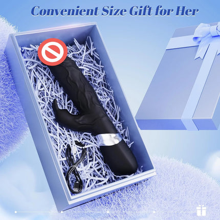 2 in 1 Rabbit Vibrator with 7 Vibration Clit Massager Sex Toys for Women