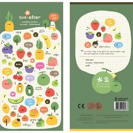 Suatelier Foods Stickers Aesthetic Scrapbooking Cute Junk Journal Ephemera Korean Deco Sticker Planner Diary DIY Craft Supplies