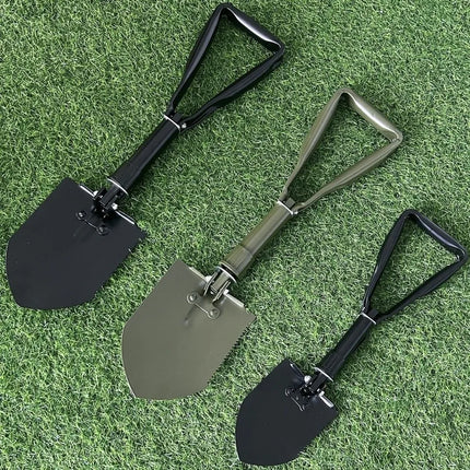 Multi-functional Folding Shovel High Carbon Steel with Storage Bag Truck Mounted Shovel Thickened Camping Shovel Outdoor Field
