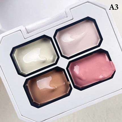 4 Colors Nude Painting Gel Drawing Gel Palette French Nail Polish UV Gel Nail Salon Holographic Manicure Nail Art Tool