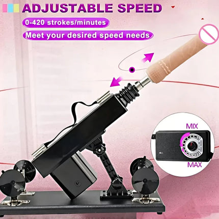 A2 Sex Machine for Women Automatic Men, Masturbation Machine With 3XLR Dildos Attachments Telescopic Sex Toys