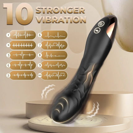 G Spot Vibrator Sex Toys Clitoris Vibrator Anal Stimulator Dildo with 10 Powerful Vibrating Modes Soft Silicone Adult Sex Toy