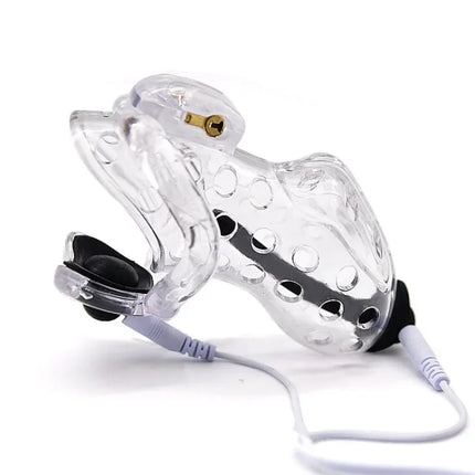Electric Shock Male Plastic Long Short Cage Chastity Device Cock Penis Ring Ball Lock Electro BDSM Restraint Sex Toy Man