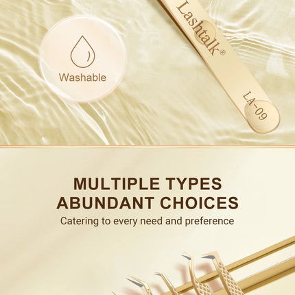 Lashtalk Precision Fiber Tip Tweezer Eyelash Extensions Diamond Grip Anti-Slip Premium Gold Stainless Steel Makeup From Nagaraku