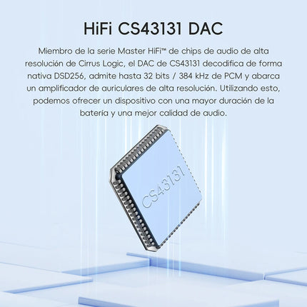HiBy R1 HiFi Audio Music Player MP3 USB DAC WiFi Bluetooth 5.1 DSD256 PCM384kHz/32bit X1600E CS43131 MSEB Web Radio 3.5mm Output