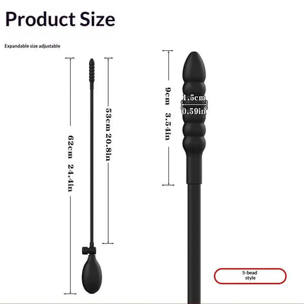 preferredInflatable Anal Plug Unisex Butt Plug with Hand Pump 3 Beads 6 Beads Soft Silicone for Couples Adult Play Bedroom