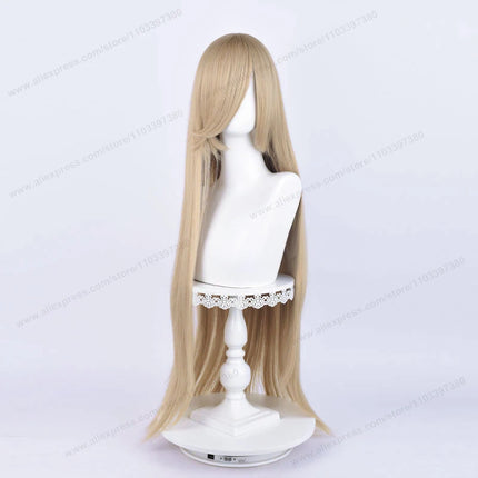 Anime 100Cm Long Staight Cosplay Synthetic Wig Black White Red Pink Brown Gold Blue Women Heat Resistant Hair High Quality Wigs