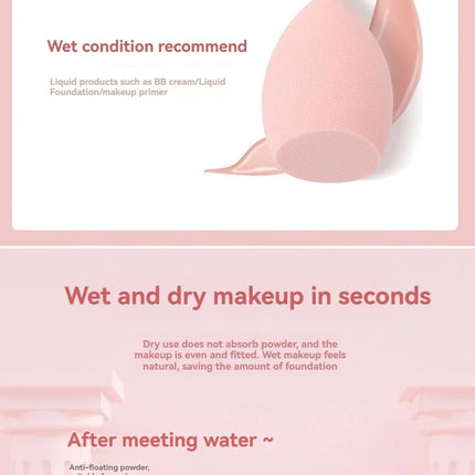 4PCS Ombre Makeup Sponge Set - Latex-Free for Foundation/Concealer, Gradient Color Mixing Egg Sponges Travel Size
