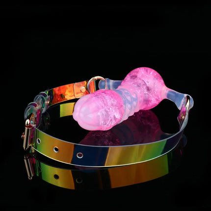 Adjustable Mouth Plug Silicone Anal Plug Dilator with Ball Gag and Straps BDSM Adult Sex Toy for Women and Men Role Play 18+