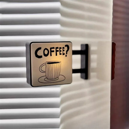 Retro Coffee Shop Fridge Magnet, Glowing Miniature Pegboard Refrigerator Magnet, Creative Coffee Corner Magnetic Ornament, Home