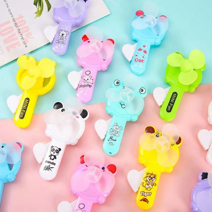 5Pcs New Mini Summer Hand Pressure Fan Portable Cartoon Birthday Gifts Fan Party Toys Gift Fan Kids Adult