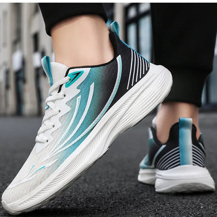 Men's Running Shoes Breathable Mesh Comfortable Sports Sneakers Soft Bottom Non-Slip Lightweight Footwear for Running
