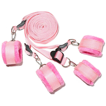 BDSM Bed Restraint Bondage Gear Sexy Adult Female Handcuffs Open Leg Cuffs Couple 18+ SM Slave Erotic Sexual Games Sex Toy Set