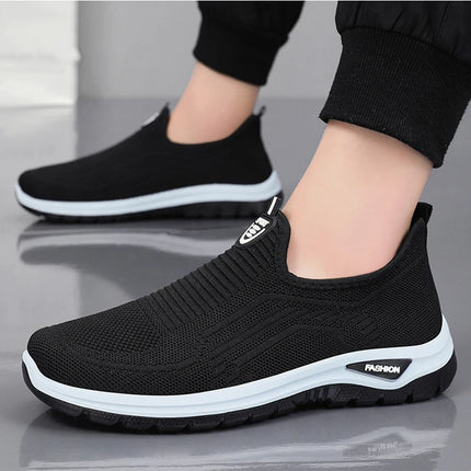 Men Casual Shoes Breathable Sneakers Mens Lightweight Walking Running Shoes Slip on Loafers for Couple Zapatillas Hombre Size 44