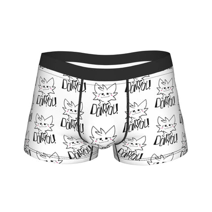 Men Boykisser Silly Cat Boxer Briefs Shorts Panties Soft Underwear Cartoon Furry Male Funny Plus Size Underpants