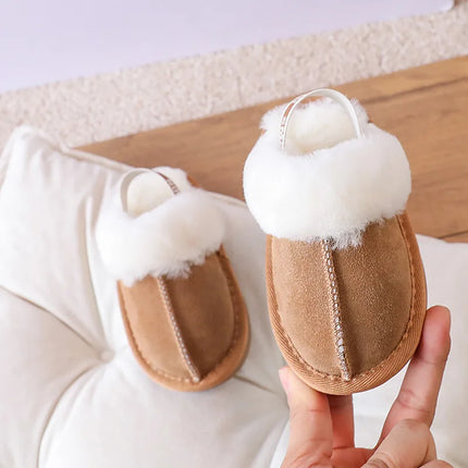 Autumn and Winter Popular Walking Shoes Baby Shoes 0-1 Year Old Warm Shoes Cotton Shoes Casual Soft Soled and Plush Baby Shoes