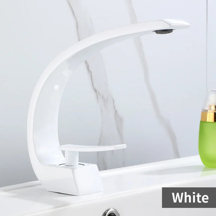 Basin Faucet Modern Bathroom Mixer Tap Black/Gold Wash basin Faucet Single Handle Hot and Cold Waterfall Faucet