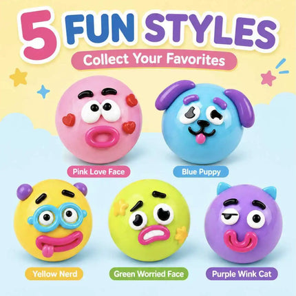 Curiosities Dog Face Swap Squishy Toy, Popular Smushers Squishy, Soft Moldable Cute Slow Rise Squeeze Toy,Relaxing Sensory Anxie