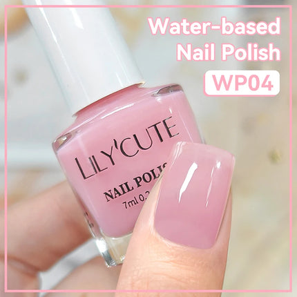 LILYCUTE 7ml Water-Based Nail Polish 40 Colors Long Lasting Quick Drying No Need of Lamp to Cure Nail Supplies For Nail Manicure