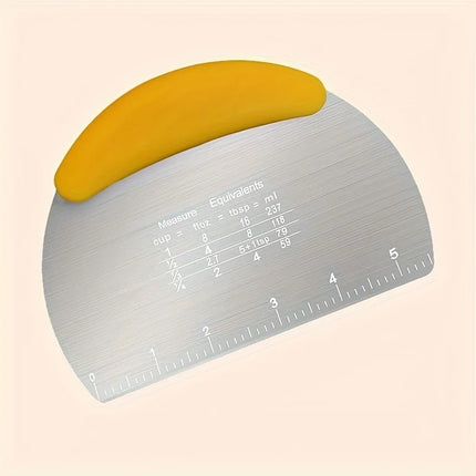 1pc  ，Stainless Steel Dough Scraper: Multi-Use Baking Tool for Pastries & Bread – Holiday-Safe Kitchen Gadget