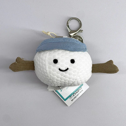 @JC Golf Ball Plush Keychain, Grape Keychain, Jellyfish Plush toy, Hippopotamus, And Plush Elephant JC Bag Keychain