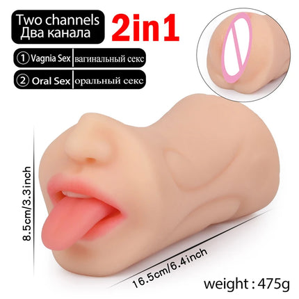 Realistic Vagina for Men 2 in 1 Masturbation Sex shop Pocket Pussy Seхsexual Masturbator Man Pleasuring Anime Girl Sextoys Anal