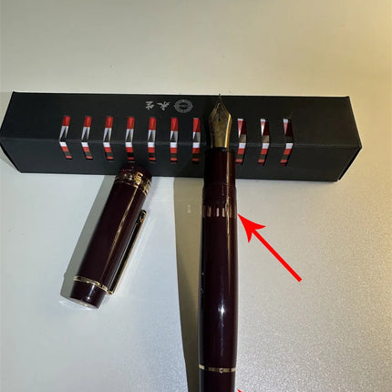 Wingsung/Junlai 630 Resin Fountain Pen NO.8 Iraurita Fine Nib Brief Piston Gold Clip Business Writing school Stationery Gifts
