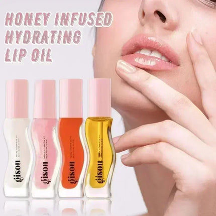 Gisou Original Moisturizing Watermelon Lip Oil Gloss Care Of The Lips Benetitnt For Lips Plumping Exfoliating Plumping Lip Balm