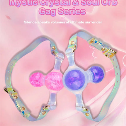 LEZEE Silicone Mouth Gag Breathable Open Oral Gags Women Roleplay Restraint Belt BDSM Ball Gag Adults Game Sex Toys For Women