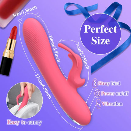 Rabbit Vibrator Women Panties Vibrator G-Spot Vagina Clitoris Dual Vibration Stimulator Female Masturbator Sex Toy for Women 18+