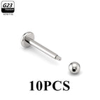 10pcsExternal thread 5 / (16G)1.2x12x4mm