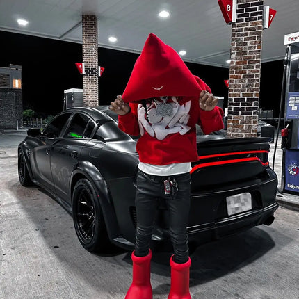 Unisex Y2k Men's Hoodies 2024 New Hip Hop Oversized Pocket Sweatshirt Harajuku Punk Streetwear Clothes Loose Pullover Hoodie