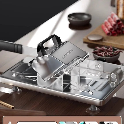 GIANXI Mutton Roll Slicer Machine Stainless Steel Meat Slicer Beef Thin Slice Frozen Meat Household Barbecue Hot Pot Cooking