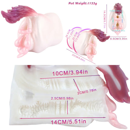 Silicone Monster Male Masturbator Daul Channel Anal Onahole Pussy Realistic Vaginal Textured Channel Stroker AdultSexToy For Man