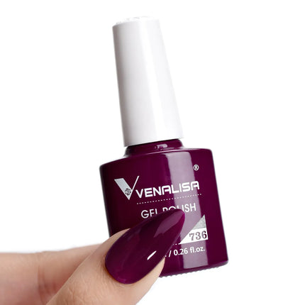 #758 Milky White Venalisa Nail Gel Polish Pearl Color Fall Nails TPO Free Long Wear Diamond Top Soak Off UV LED Gel Nail 7.5ml