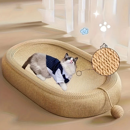 Universal Cat Scratching Board Bed - Durable Sisal Multi-Functional Toy Ball Set, All-Season Indoor/Outdoor Cat Furniture Durabl