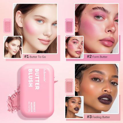 Lakerain Butter Blush Sweat-proof Waterproof Long-lasting Makeup Effect Brightening Even Skin Tones Face Contouring Cosmetics