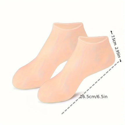 Moisturizing Silicone Gel Socks for Dry Cracked Feet Nourishing Skin Lubricating Foot Care Massage Socks