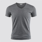 Dark gray V-neck / 4XL / China Mainland