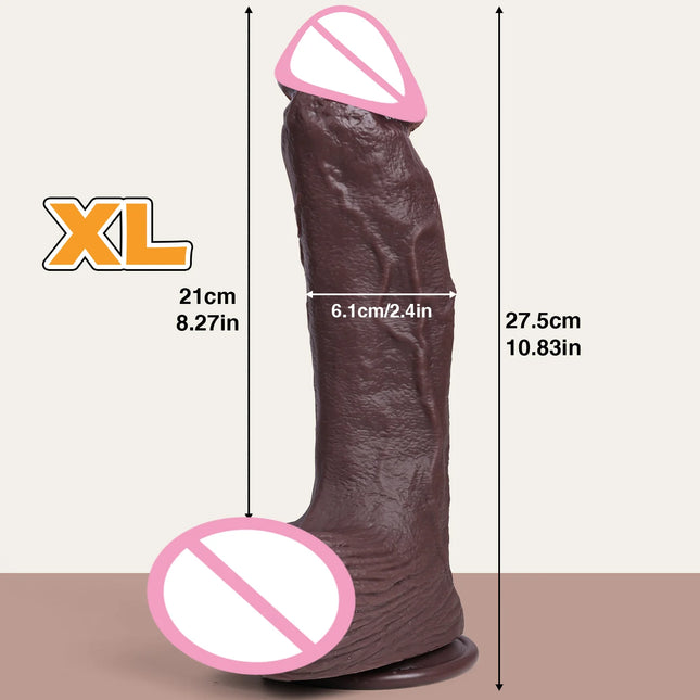 Huge Realistic Dildo Double Layer Silicone Penis Soft Big Cock 2 Colors 4 Sizes For Women Masturbation Sex Toys Adult supplies