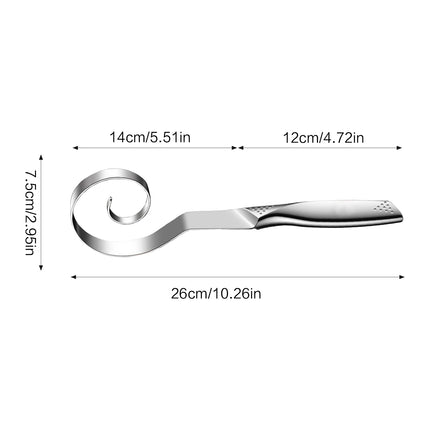 Danish Dough Whisk Stainless Steel HandHeld Bread Blender Dough Scraper Hole Fast Stirring Tool Danish Dough Whisk Egg Stirrer