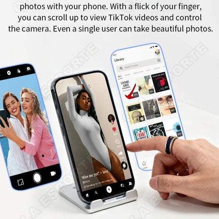 2026 Smart Ring with Touch Display Screen, Wireless Charging, Health Manager, 5 ATM Waterproof For Men Women Smart Rings R12 R08