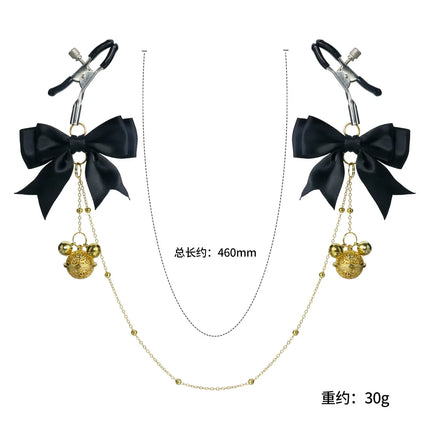 Adjustable Bow-Tie Nipple Clips Sexy Clitoral Clamps BDSM Fetish Couples' Teasing Erotic Accessories for Woman Adult Sex Toys