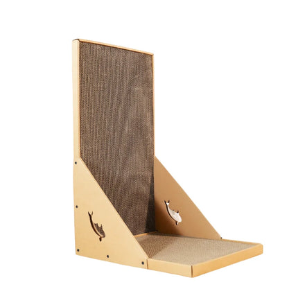 Cat scratching post, vertical cat scratcher for indoor cats, L-shaped cat wall scratcher, protective furniture sofa