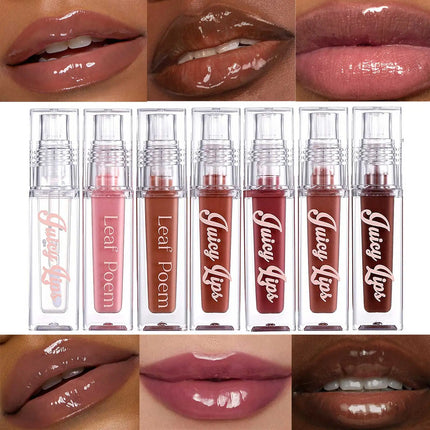 Hydrating Crystal Lip Oil - Plumping & Moisturizing Gloss with Tinted Shades for All Skin Types