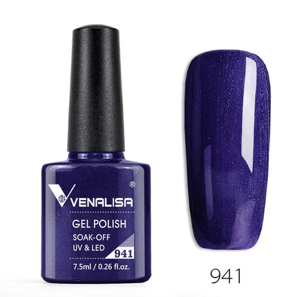 Venalisa Nail Gel Polish Semi Permanent Salon Quality TPO Free Glitter 7.5ml Soak off UV LED Nail Gel Varnish