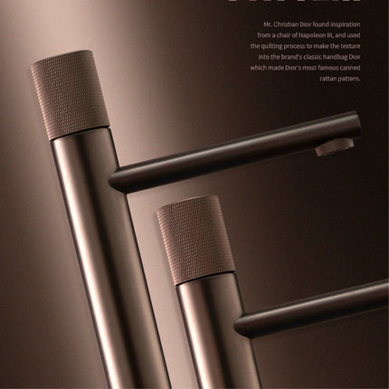 Brass Black Bathroom Faucet Round Hand Washing Toilet Table Under High-End Hotel Hot and Cold Faucet