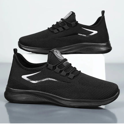 Men Casual Sport Shoes Breathable Lightweight Sneakers Outdoor Mesh Black Running Shoes Athletic Jogging Tenis Walking Shoes