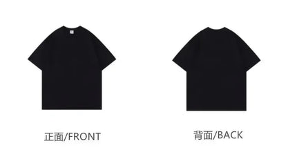 100% Cotton 450g M2 Heavy Cotton Short-sleeved T-shirt Summer Round Neck Loose Versatile Bottoming Shirt for Men and Women